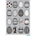 Herma - Αυτοκολλητάκια, Happy Easter, Egg Set Black/White 1727