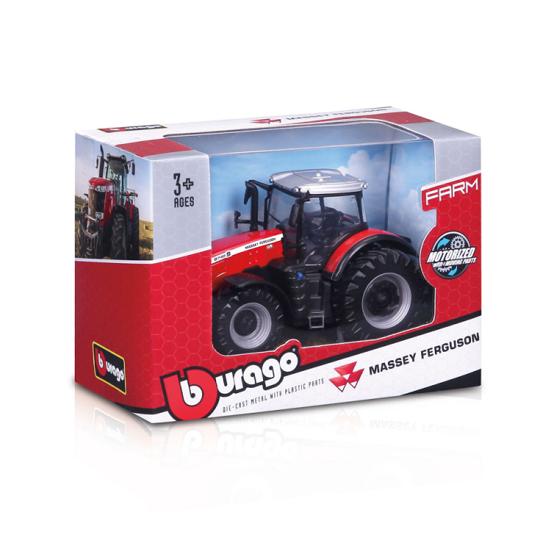 Burago – FarmLand, Massey Ferguson, Farm Tractor 18-31613 (18-31610)