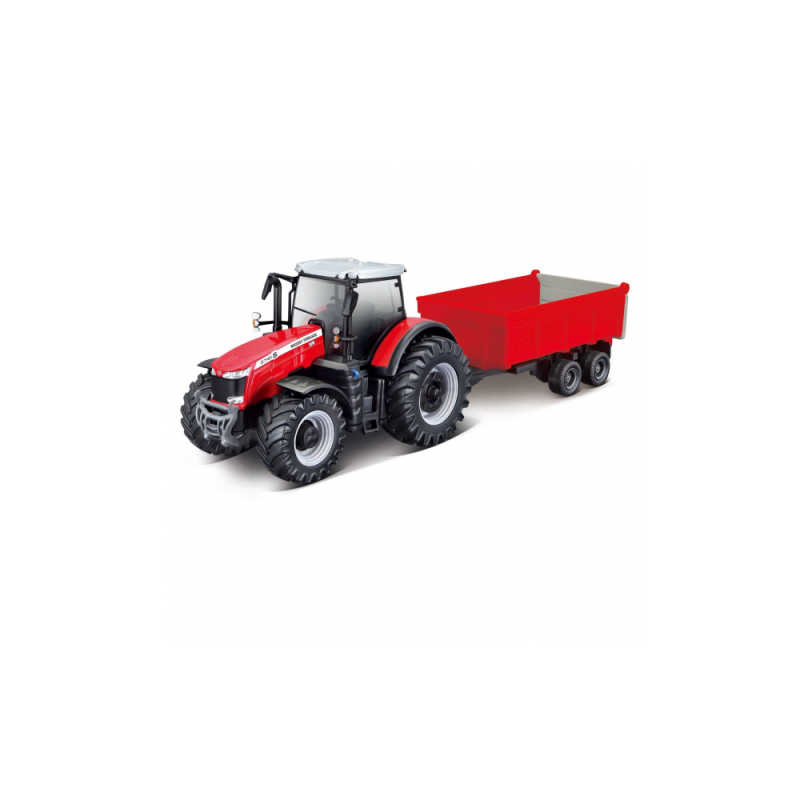 Bburago - FarmLand, Tractor Massey Ferguson With Trailer, 18-31850 (18-31650)