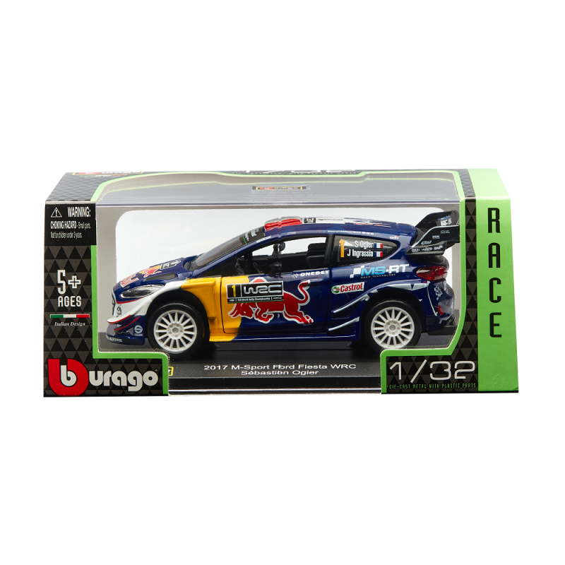 Bburago - 1/32 Race, 2017 M-Sport Ford Fiesta WRC Sebastien Ogier 18-41051 (18-40000)