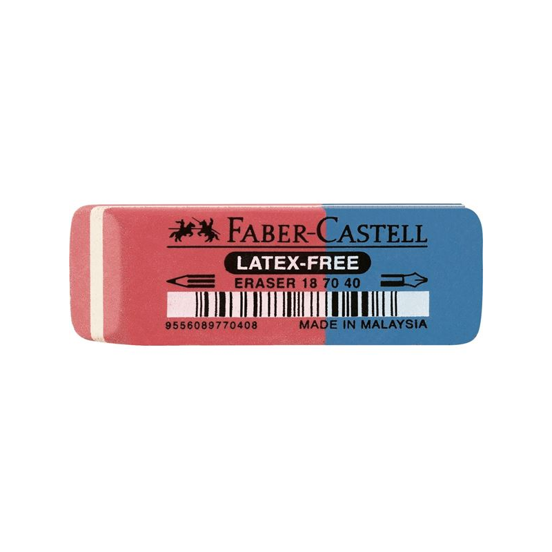 Faber Castell - Γόμα Κόκκινο/Μπλε Rubber 7070-40 187040
