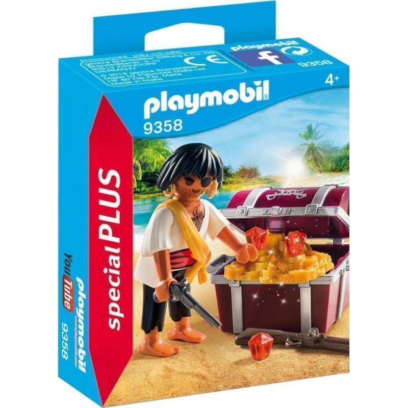 Playmobil Special Plus - Πειρατής Με Σεντούκι Θησαυρού 9358