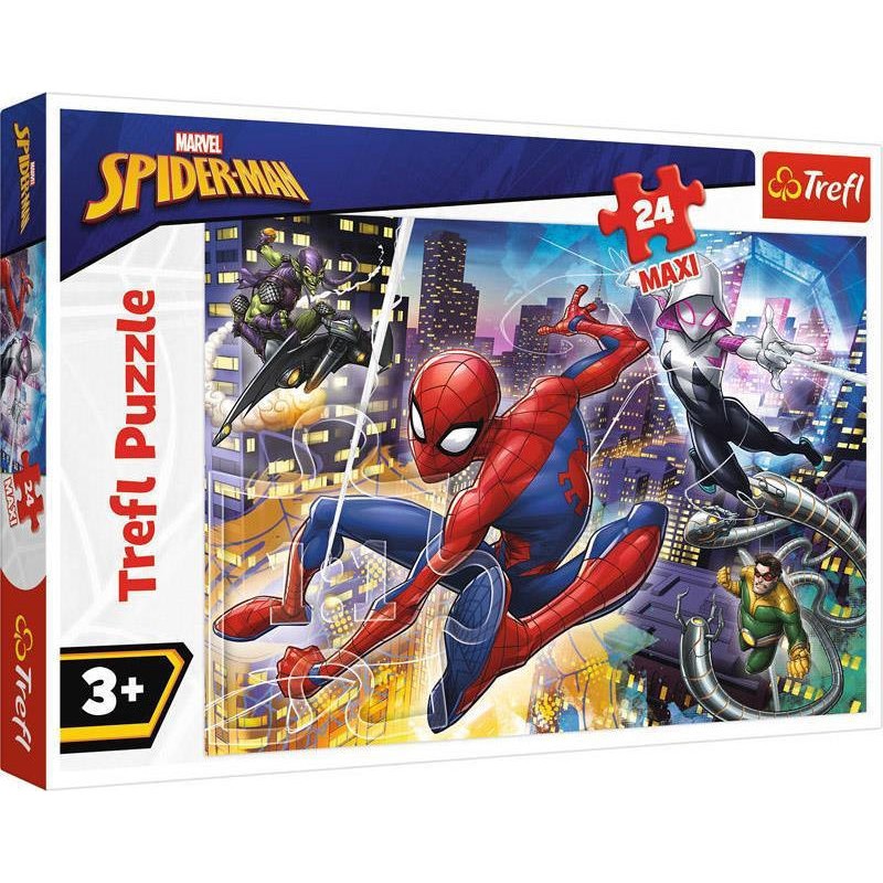 Trefl - Puzzle Maxi, Spiderman Fearless 24 Pcs 14289