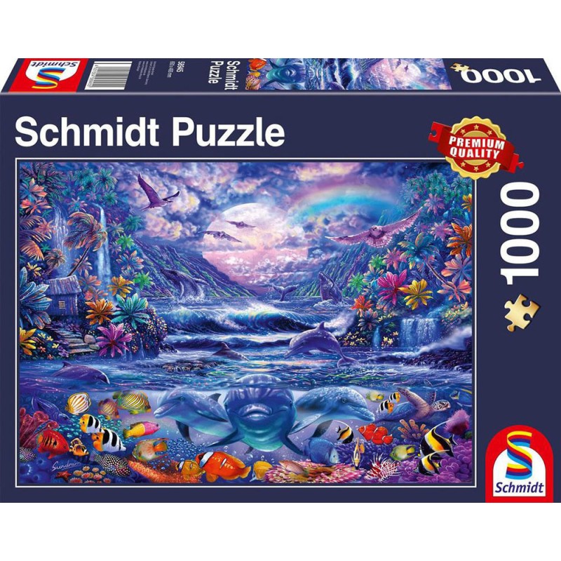 Schmidt Puzzle 1000 Pcs Όαση Κάτω από το Φως του Φεγγαριού 58945