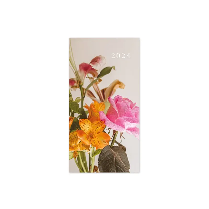 Adbook - Εβδομαδιαία Κάθετη Ατζέντα Aesthetic 2024, Flowers 9x17 HM-3449