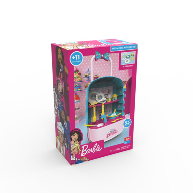 Bildo - Barbie Συρόμενο Κουζινάκι Βαλιτσάκι Τρόλεϊ 2 Σε 1 2140