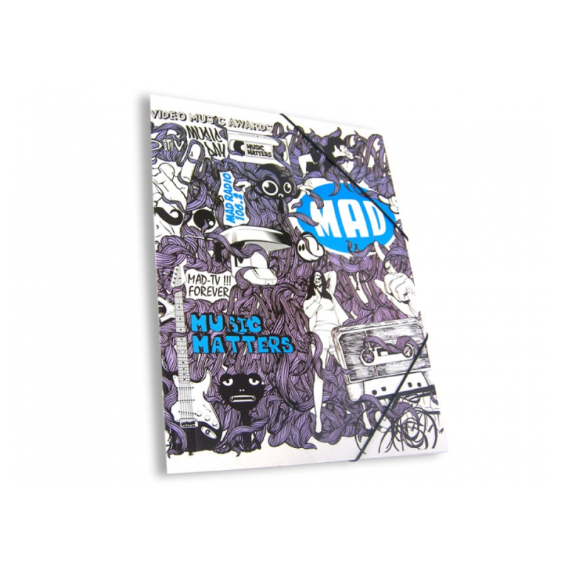 Skag - Ντοσιέ Με Λάστιχο A4, Mad Music Blue 231053