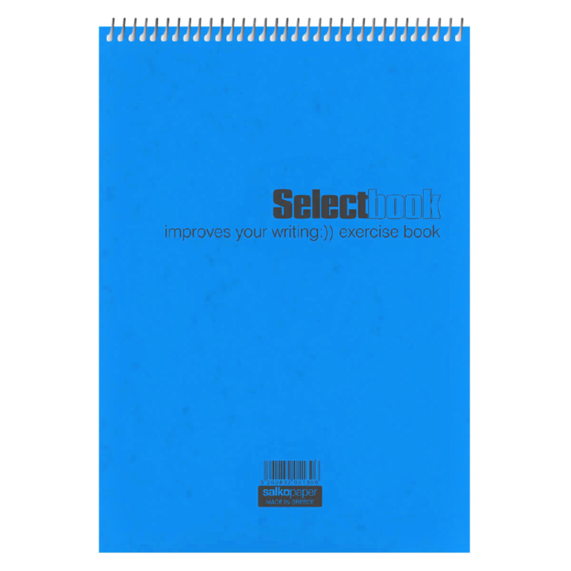 Salko Paper - Μπλοκ Σημειώσεων Σπιράλ 60 Φύλλων, Select Book 14x21, Γαλάζιο 2343
