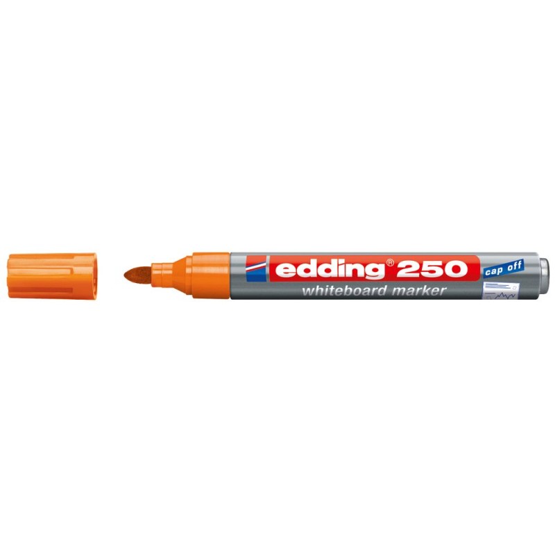 Edding – Μαρκαδόρος Λευκού Πίνακα 250, Πορτοκαλί 250-6