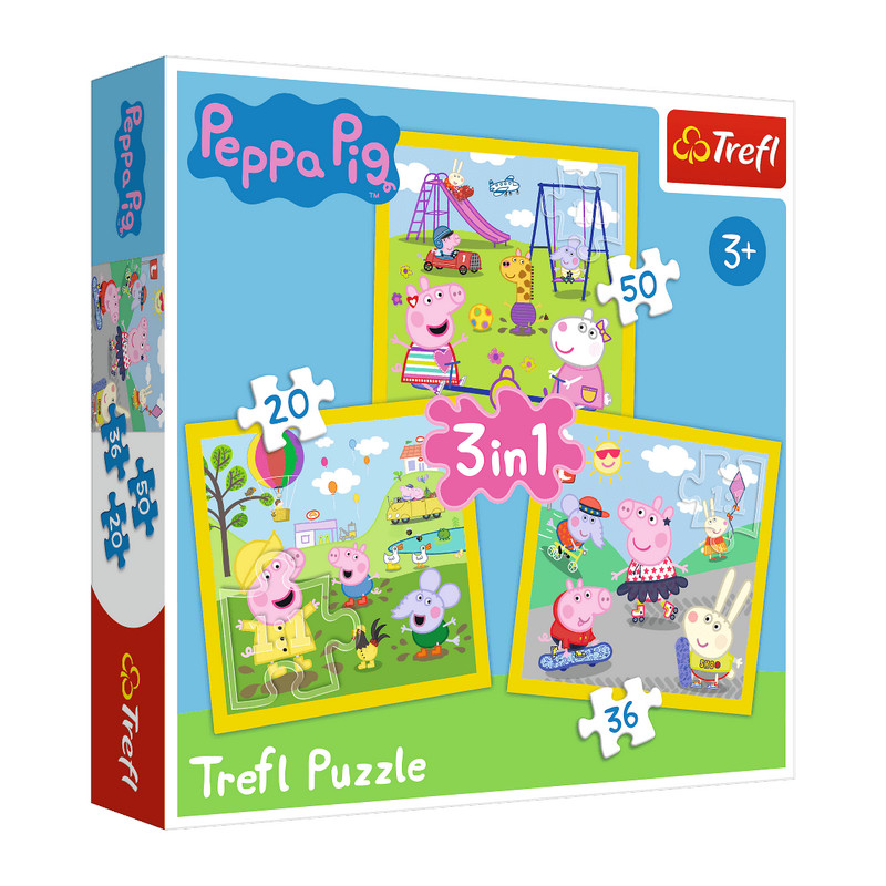 Trefl - Puzzle 3 in 1 Peppa Pig 20/36/50 Pcs 34849