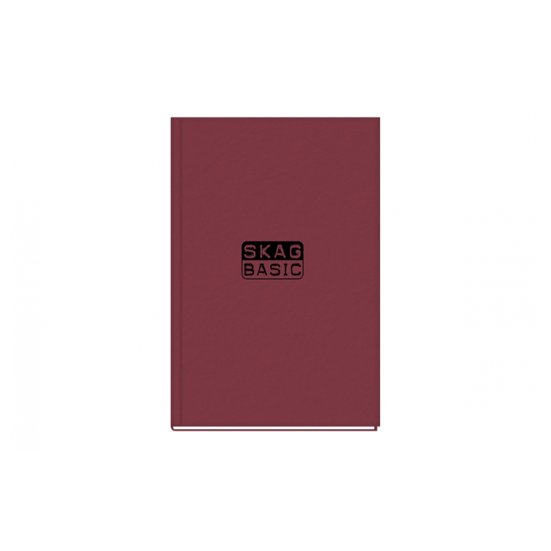 Skag - Τετράδιο Βιβλιοδετημένο Basic, Μπορντό 17 x 24,5 cm 96 Φύλλα 280815