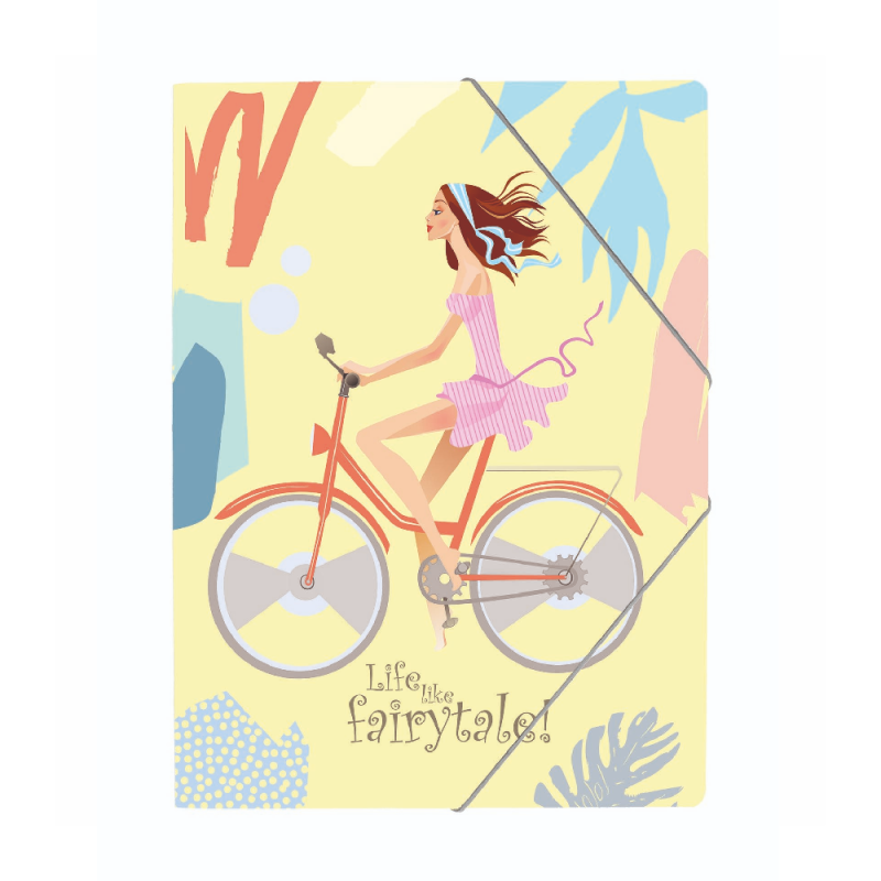 A&G Paper - Ντοσιέ Με Λάστιχο A4, Fairytale Bike 29012