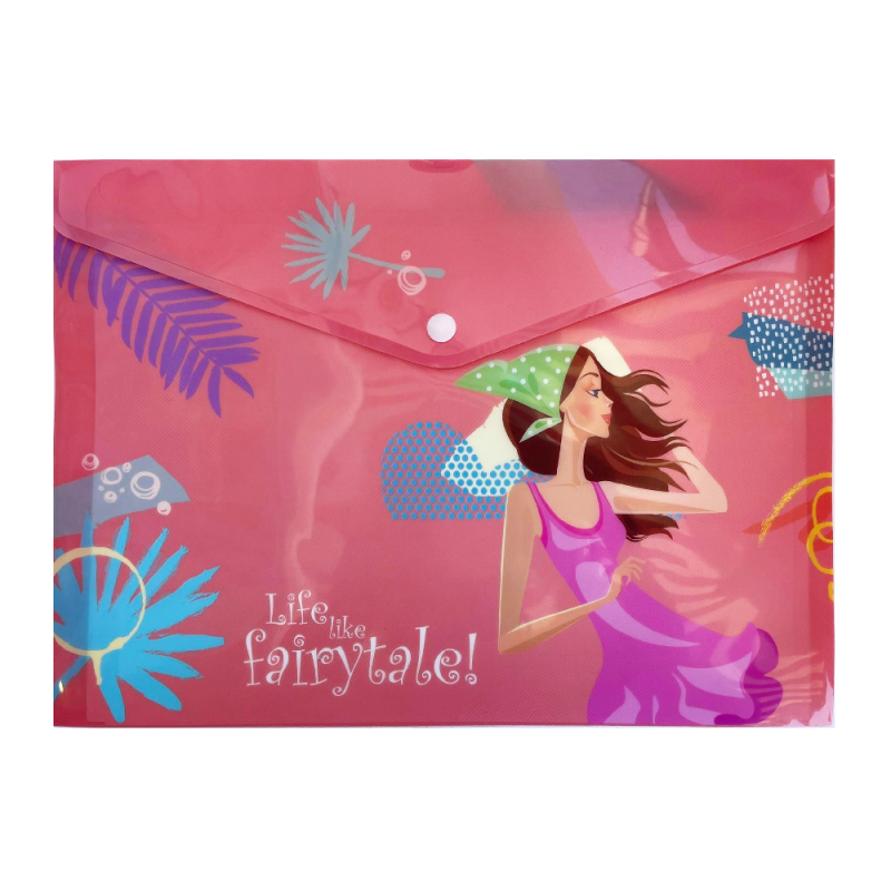 A&G Paper - Φάκελος Κουμπί A4, Fairytale Pink Dress 29016