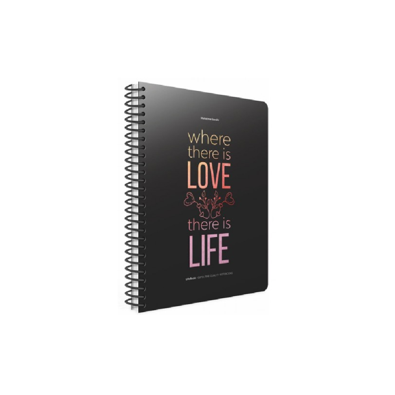 Gipta - Τετράδιο Lifebook B5, 3 Θέματα Where There Is Love, There Is Life 90 Φύλλα 3-70-15