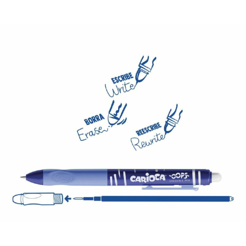 Carioca - Στυλό Που Σβήνει Retractable Ballpoint Oops 0,7 mm Μπλε 31037/02