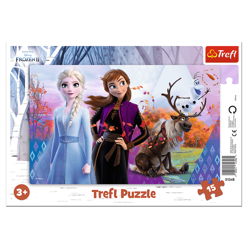 Trefl - Puzzle Frame Frozen II, Anna And Elsa 15 Pcs 31348