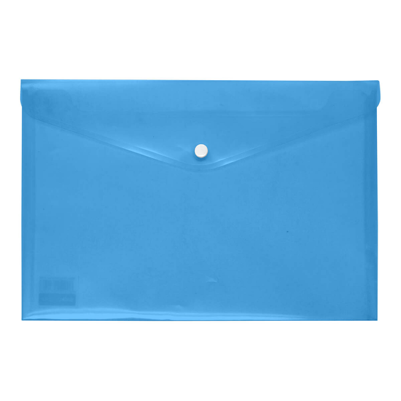 Salko Paper - Φάκελος Κουμπί A4, Διαφανές Μπλε 3150