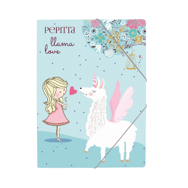 A&G Paper - Ντοσιέ Με Λάστιχο A4, Pepitta Llama Love 32018
