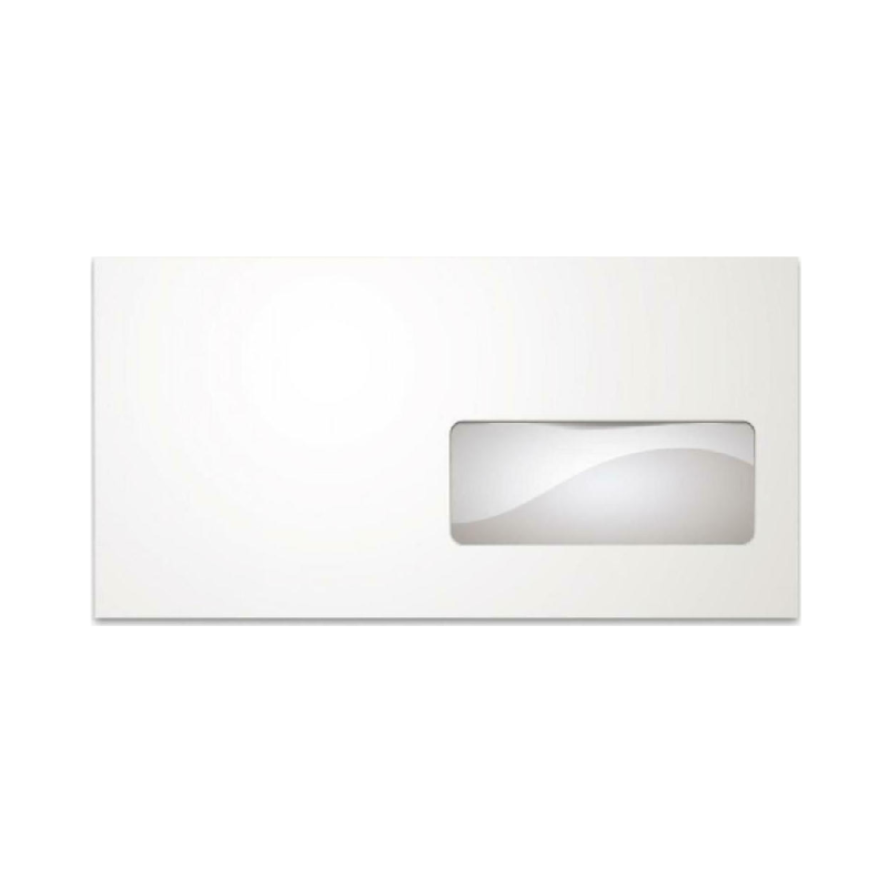 Salko Paper - Φάκελος Αλληλογραφίας Με Παράθυρο Δεξιά 11.4x22.9cm Λευκό Σετ 25 Τεμάχια 3225