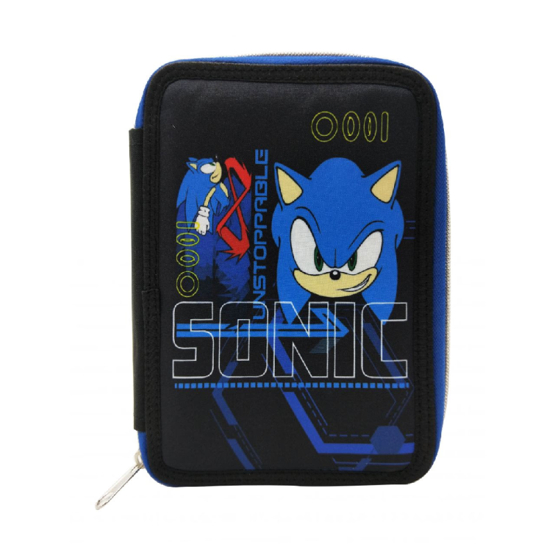 Gim – Κασετίνα Διπλή Γεμάτη Sonic, Classic 334-81100
