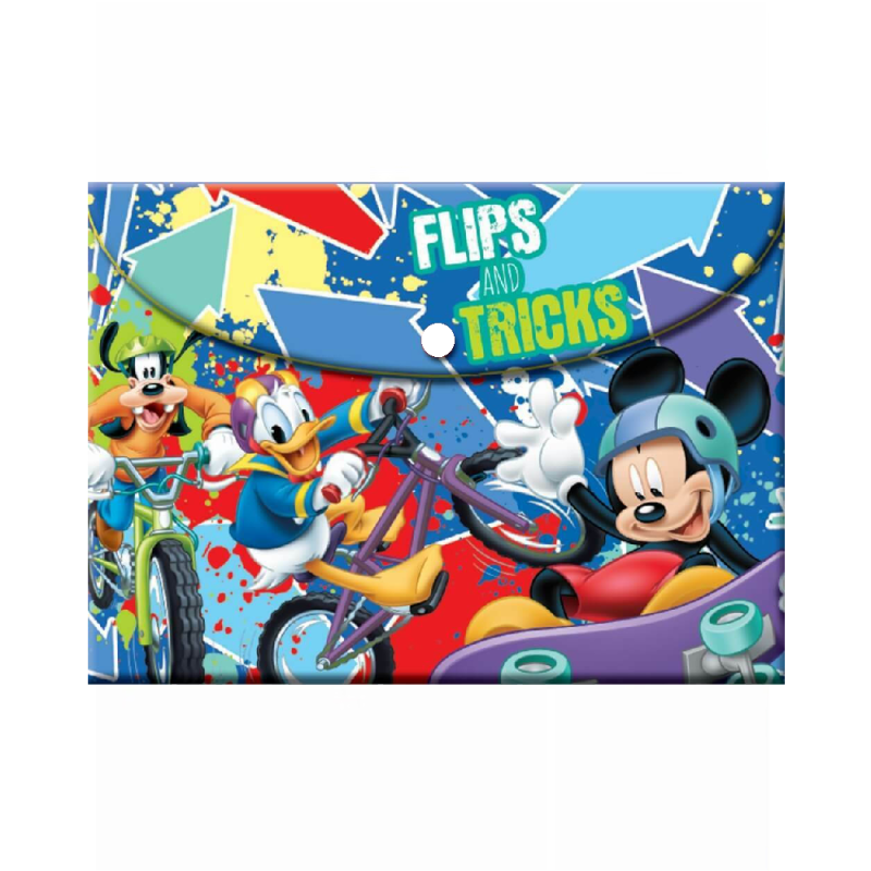 Gim - Φάκελος Κουμπί A4, Mickey Flips And Tricks 340-71580