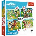 Trefl - Puzzle 4 in 1, Mickey Mouse, Nice Day 35/48/54/70 Pcs 34604