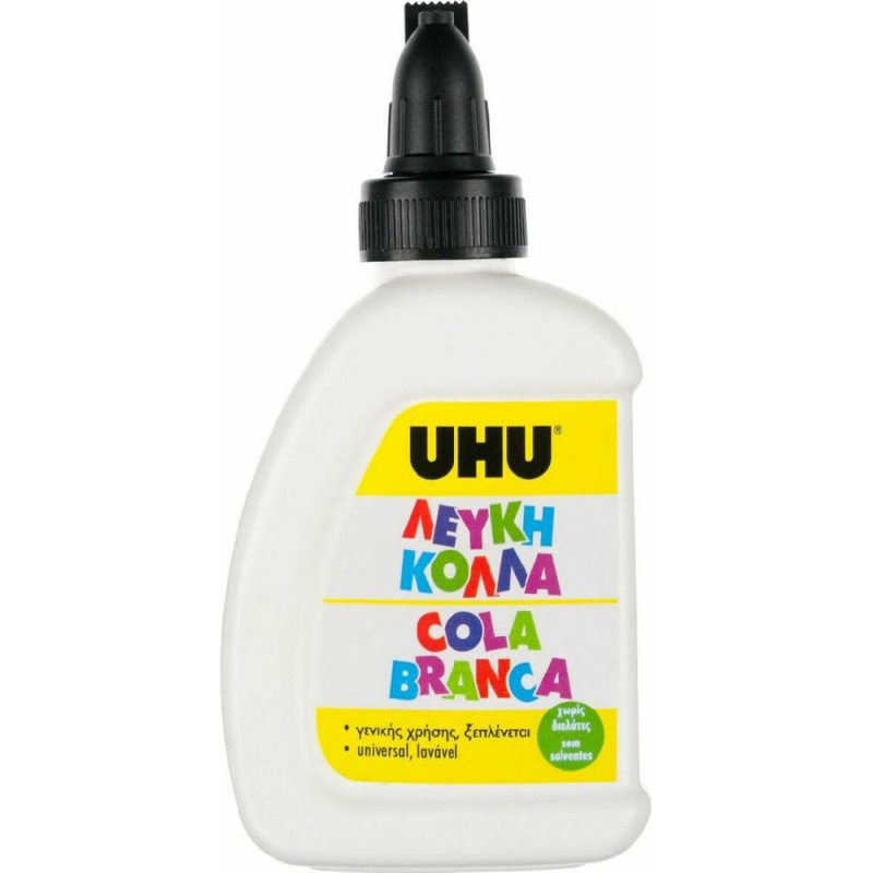 Uhu - Υγρή Κόλλα White Glue Για Ύφασμα 240ml Χωρίς Διαλύτες 34750