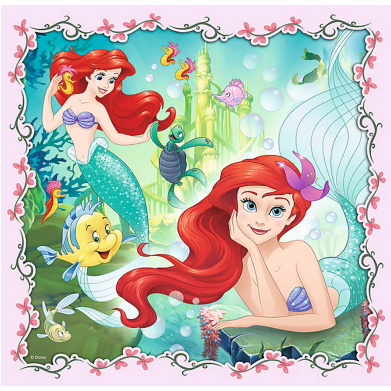 Trefl - Puzzle 3 in 1 Disney Princess, Rapunzel, Aurora And Ariel 20/36/50 Pcs 34842