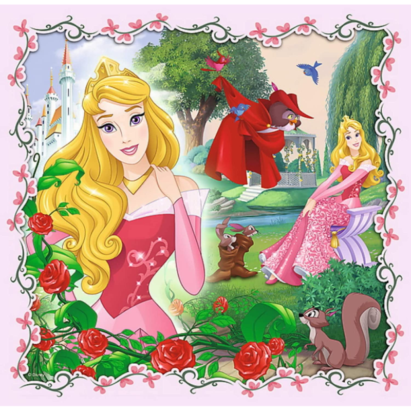 Trefl - Puzzle 3 in 1 Disney Princess, Rapunzel, Aurora And Ariel 20/36/50 Pcs 34842