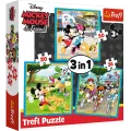 Trefl – Puzzle 3 in 1 Mickey Mouse With Friends 20/36/50 Pcs 34846