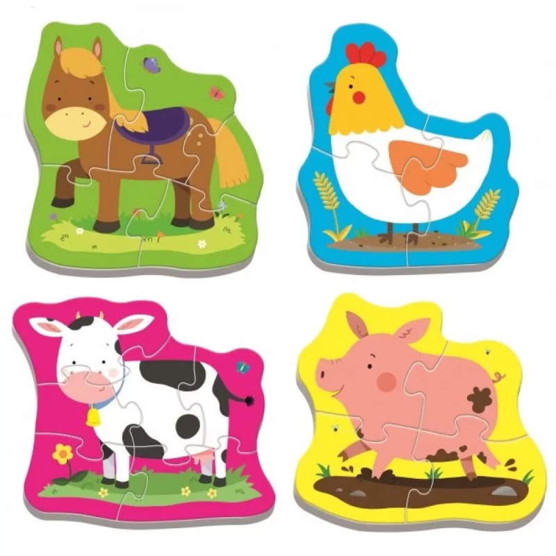 Trefl - Baby Puzzle, Animals On The Farm 3/4/5/6 Pcs 36070