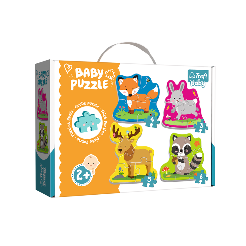 Trefl - Baby Puzzle, Wild Animals 18 Pcs 36077