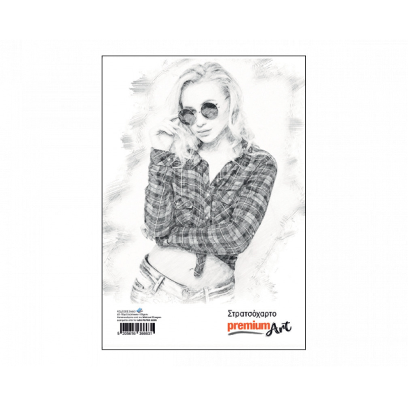A&G Paper - Μπλοκ Στρατσόχαρτο Premium Art, Λευκό A4 50 Φύλλα, Woman 36664