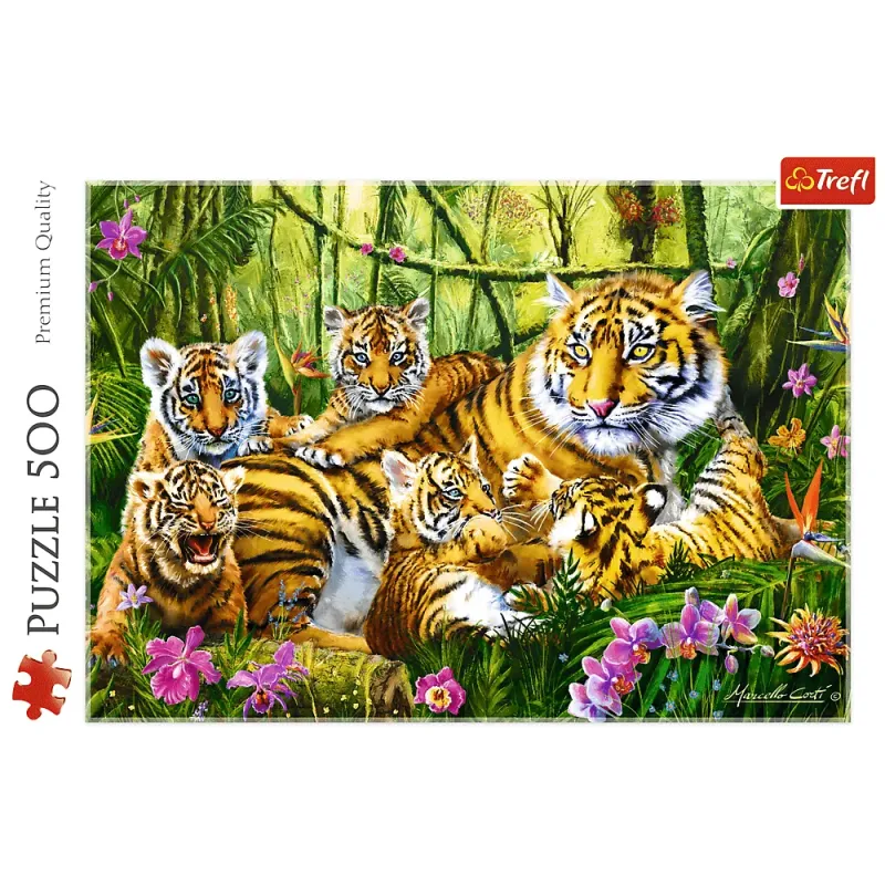 Trefl - Puzzle Family Of Tigers 500 Pcs 37350