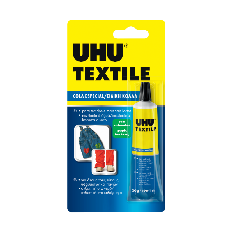 Uhu - Κόλλα Textile Για Ύφασμα 19ml 38350