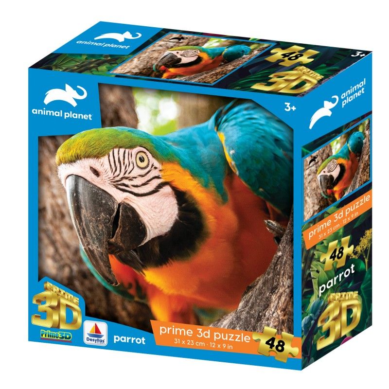 Prime 3D - 3D Puzzle Parrot 48 Pcs 13673