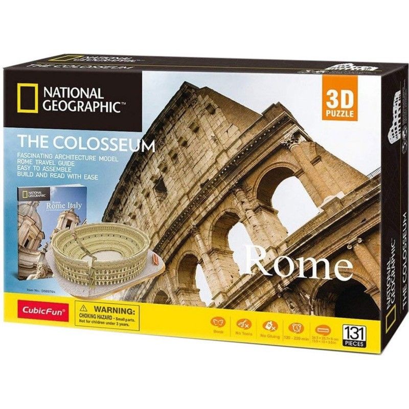 Cubic Fun - 3D Puzzle National Geographic, The Colosseum 131 Pcs DS0976h