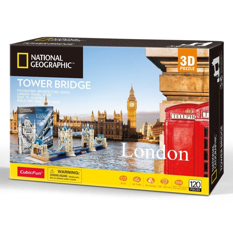 Cubic Fun - 3D Puzzle National Geographic, Tower Bridge 120 Pcs DS0978h
