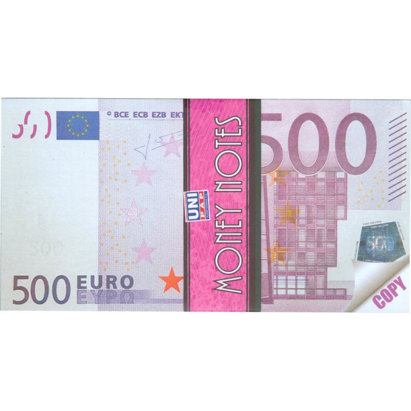 Unipap - Μπλοκ Σημειώσεων Money Notes 500€ 70 Φύλλων 4-24-64