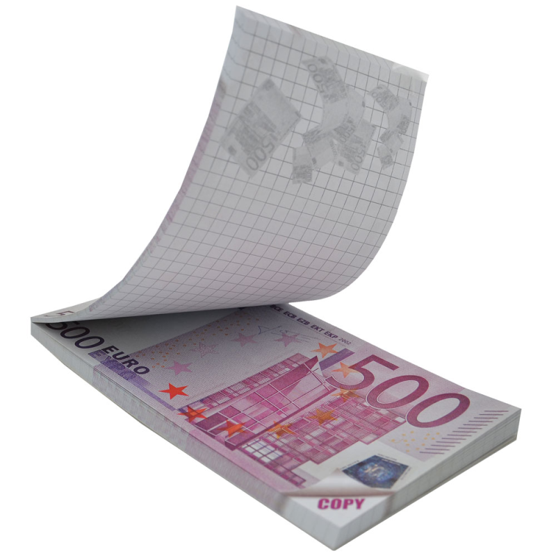 Unipap - Μπλοκ Σημειώσεων Money Notes 500€ 70 Φύλλων 4-24-64