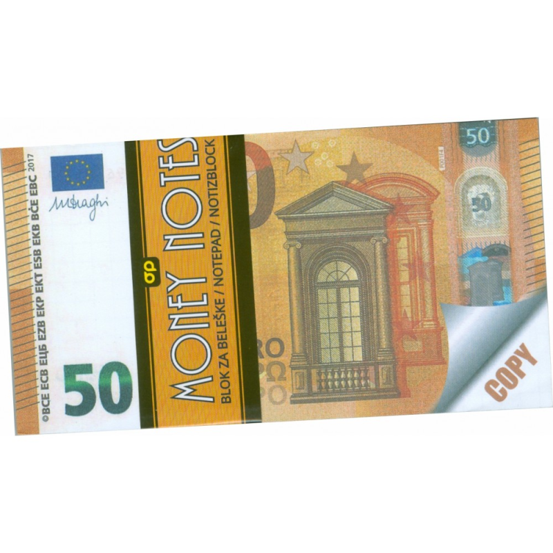 Unipap - Μπλοκ Σημειώσεων Money Notes 50€ 70 Φύλλων 4-24-67