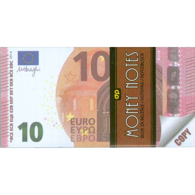 Unipap - Μπλοκ Σημειώσεων Money Notes 10€ 70 Φύλλων 4-24-69