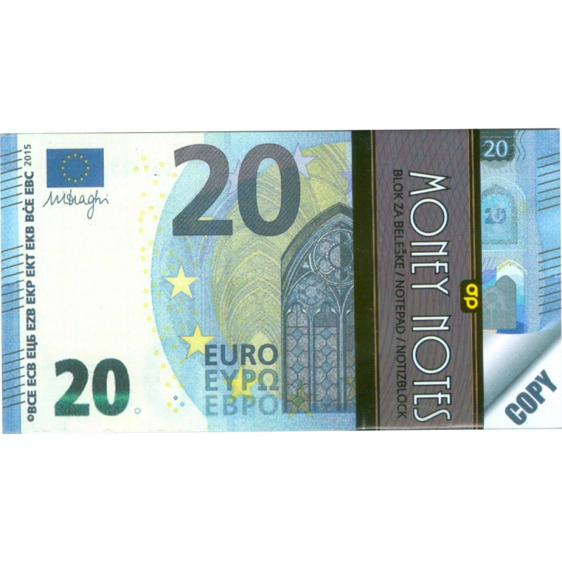 Unipap - Μπλοκ Σημειώσεων Money Notes 20€ 70 Φύλλων 4-24-68