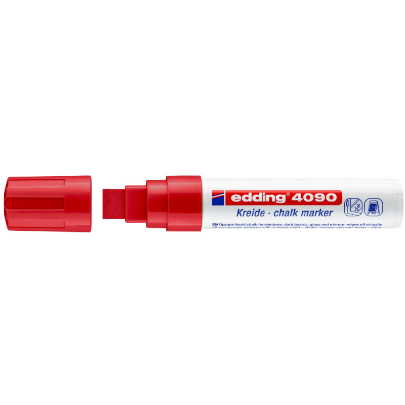 Edding – Μαρκαδόρος Κιμωλίας 4090, Κόκκινο 4090-2