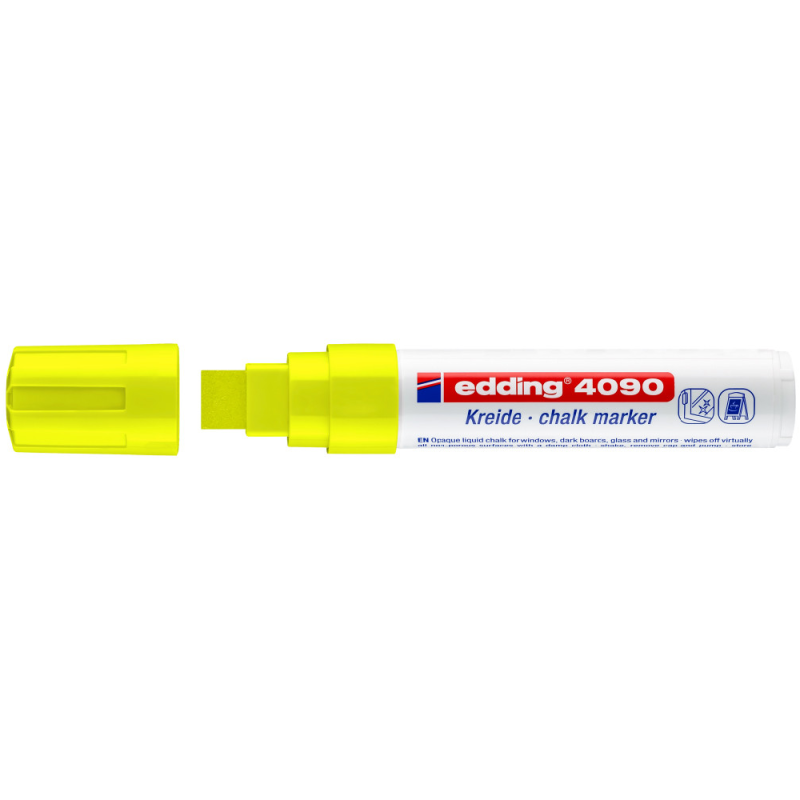 Edding – Μαρκαδόρος Κιμωλίας 4090, Neon Κίτρινο 4090-65