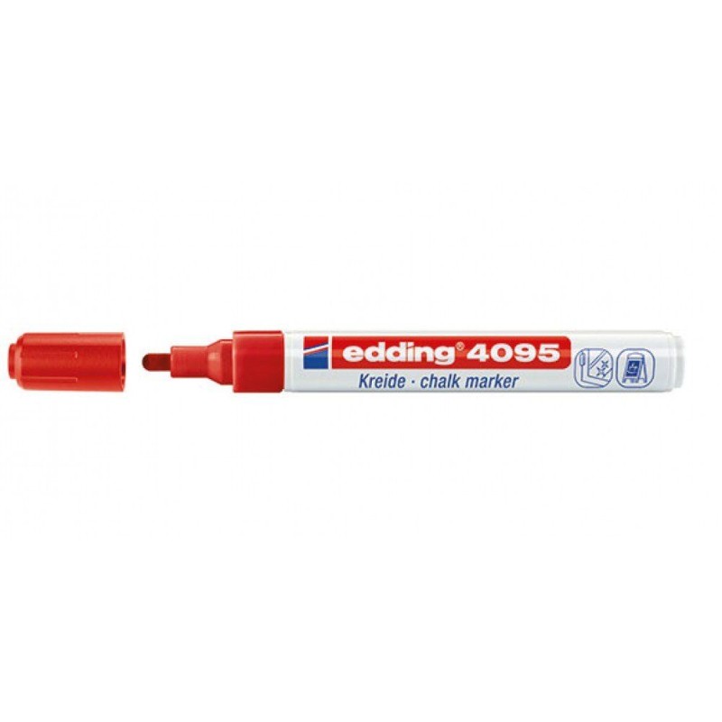 Edding – Μαρκαδόρος Κιμωλίας 4095, Κόκκινο 4095002