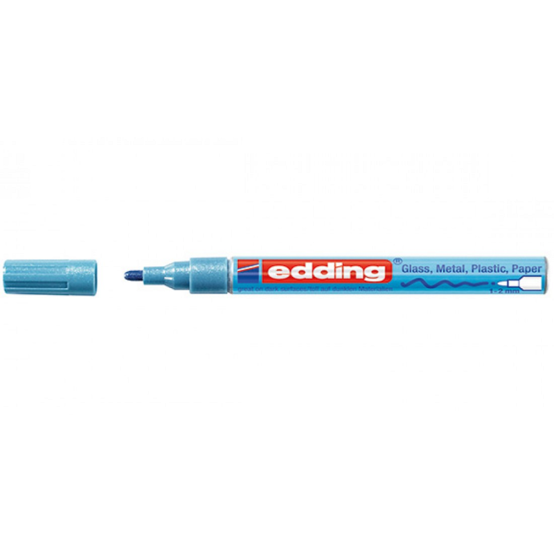 Edding – Μαρκαδόρος Λαδιού Paint Marker 751, Μεταλλικό Γαλάζιο 751-70