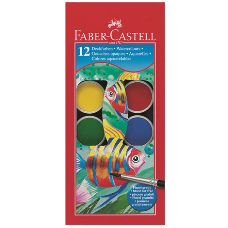 Faber Castell - Νερομπογιές 12 Τμχ 125012