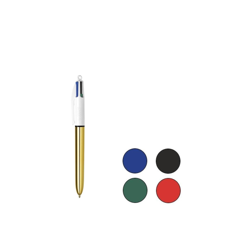Bic - Στυλό 4 Colours Shine Χρυσό 404120