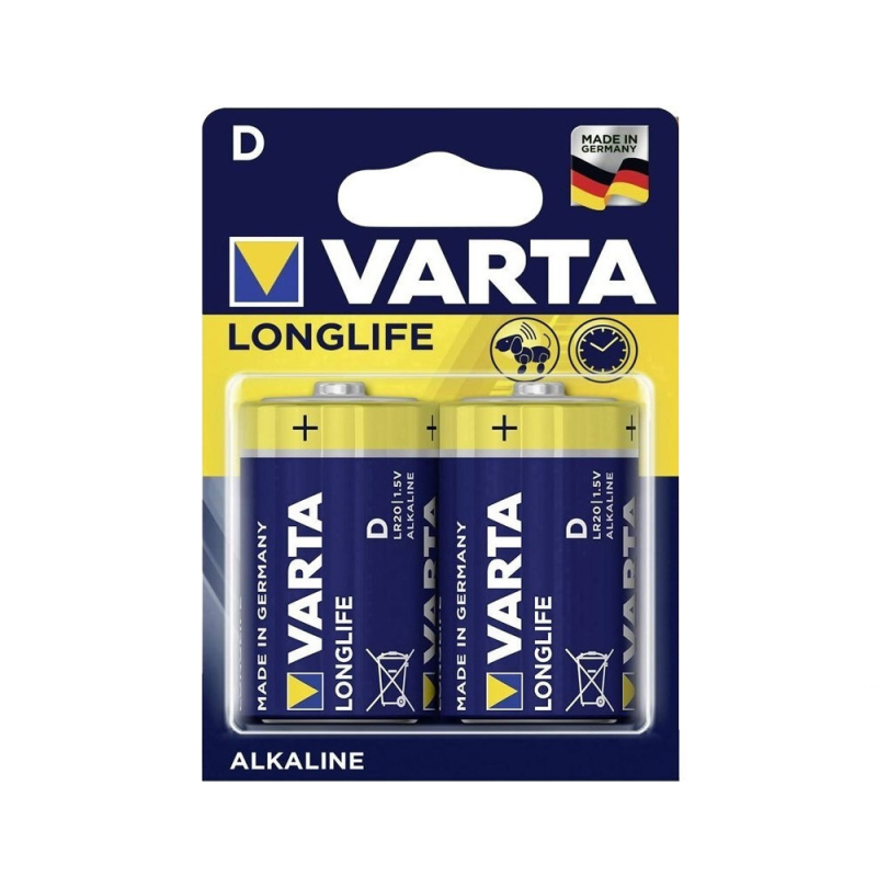 Varta - Αλκαλικές Μπαταρίες Long Life D 1.5V Σετ 2 Τεμ 4120